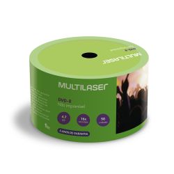 Midia dvd-r vel. 16x - 50 un. shrink | Grupo Multilaser