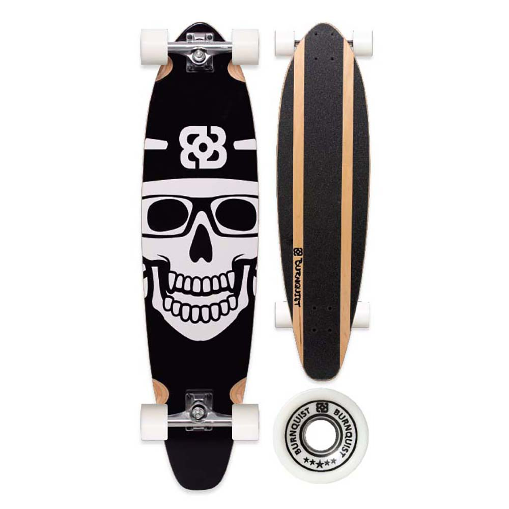 Skate longboard bob burnquist 37pol caveira+bco | Grupo Multilaser