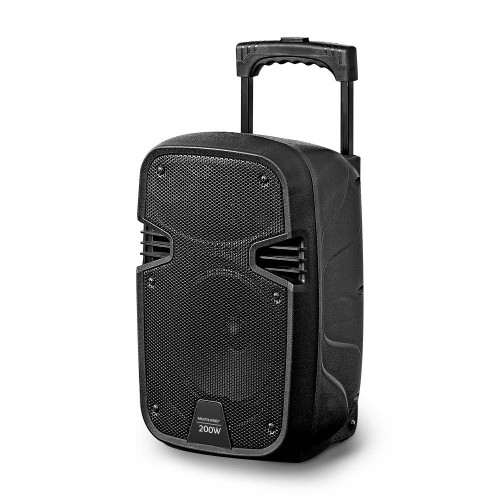 Caixa de som amplificadora trolley 8 pol bt/fm/sd/usb/p2 200w