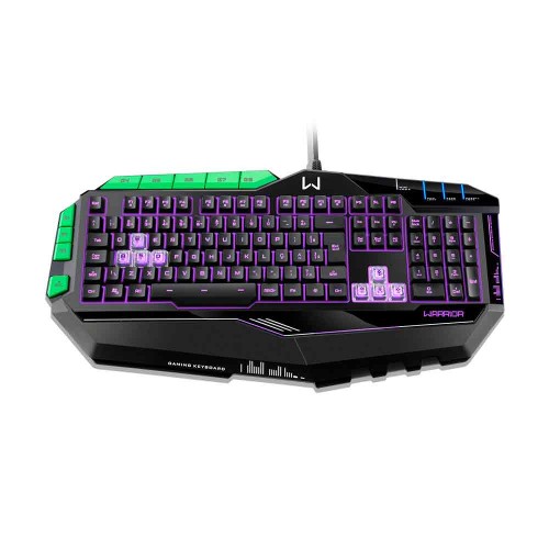 Warrior gamer teclado preto e verde com led usb | Grupo Multilaser