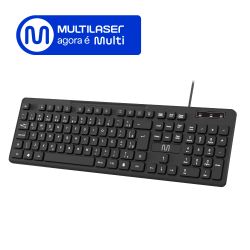 Teclado com fio tm300 usb slim silencioso 180cm pt teclas com